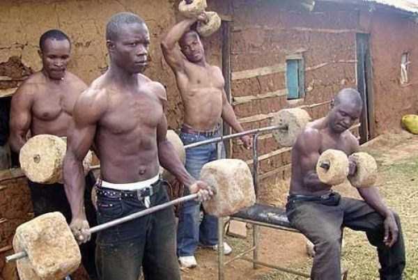 Salle de musculation en Afrique
